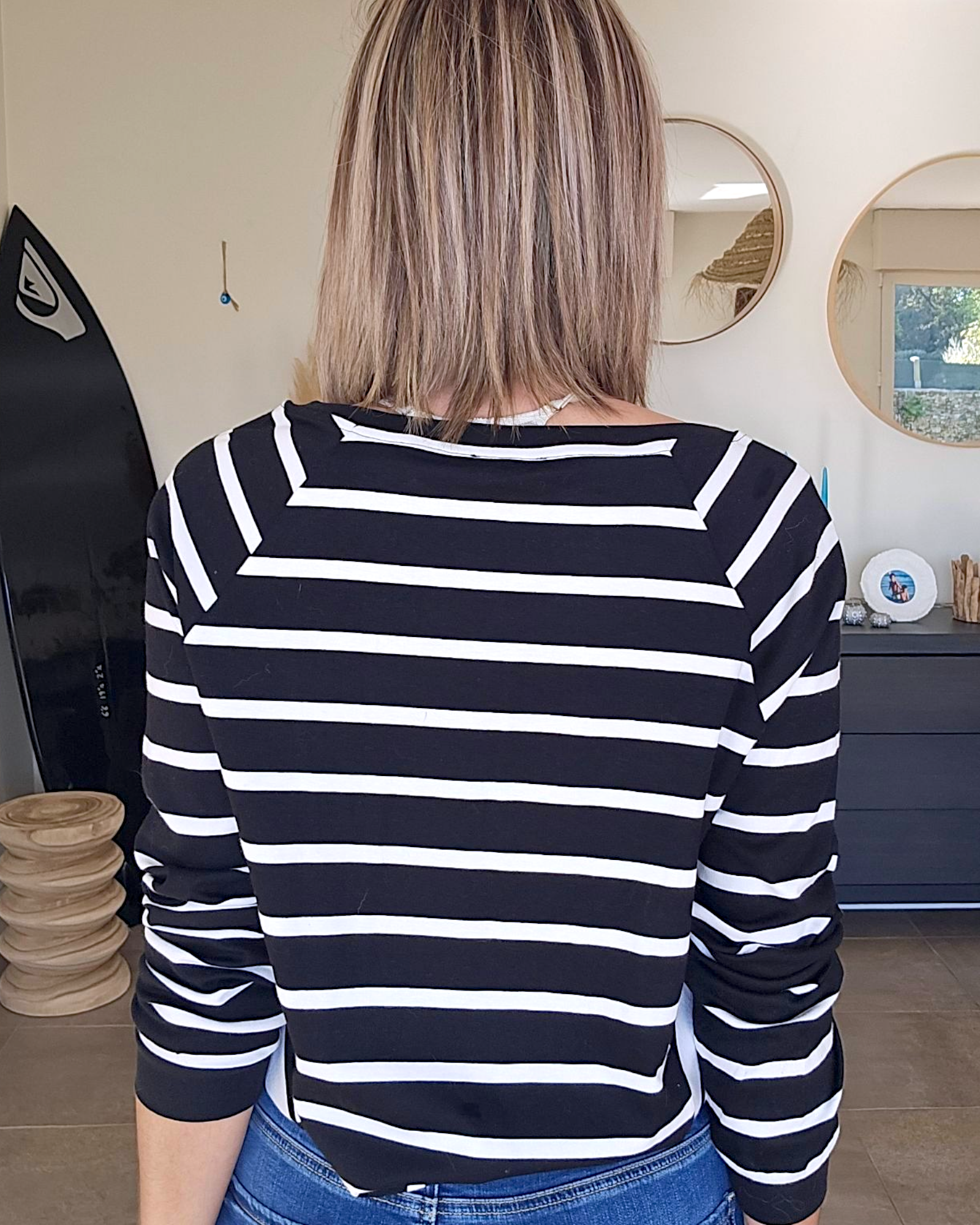 Sweat fin asymétrique