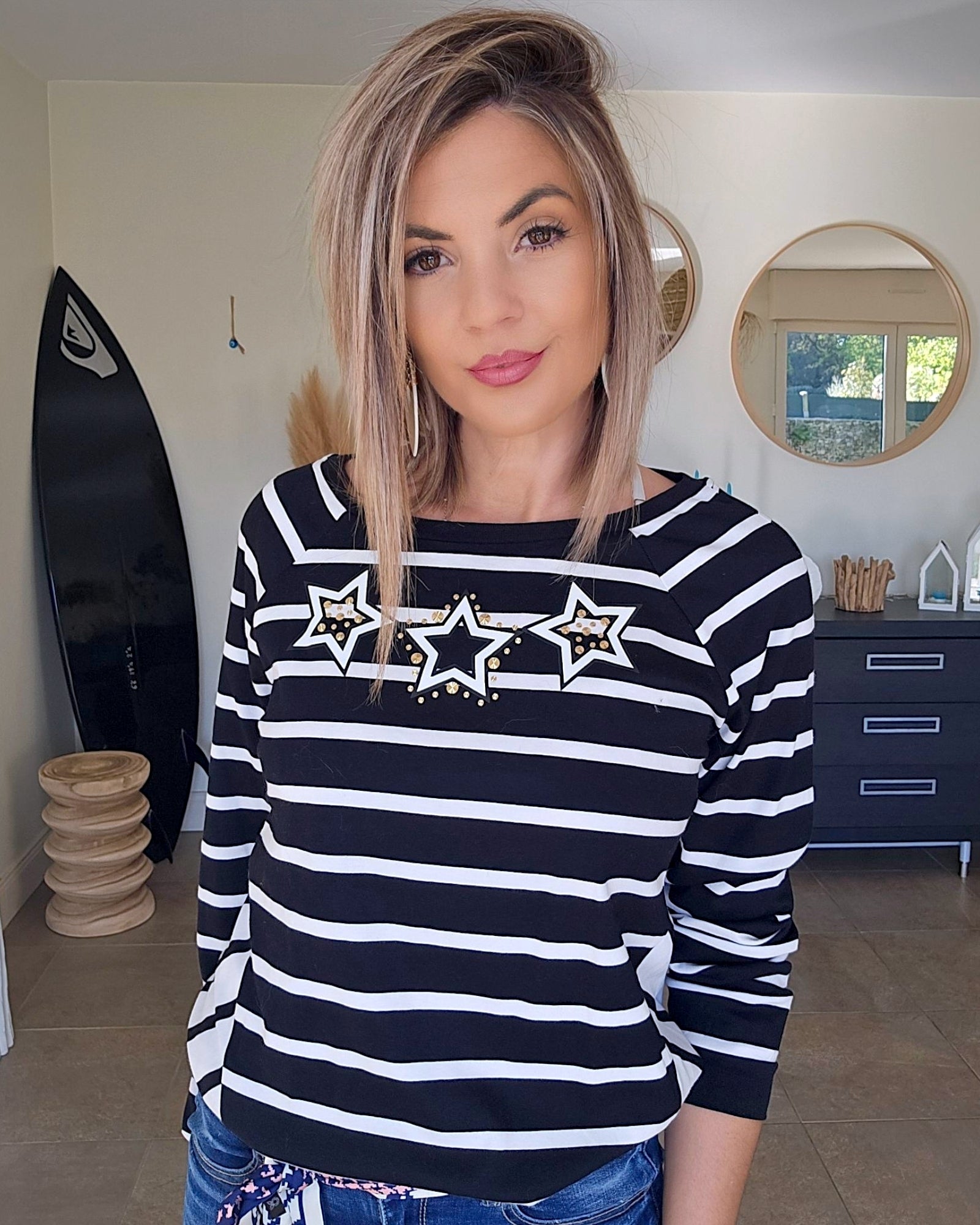 Sweat fin asymétrique