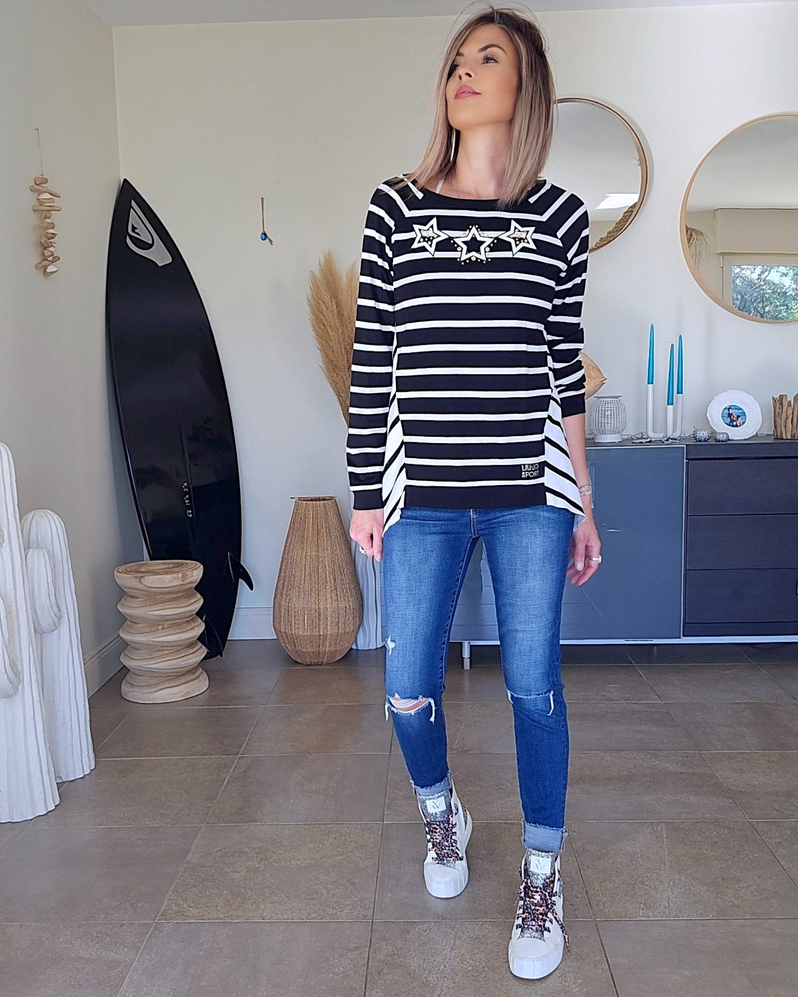 Sweat fin asymétrique