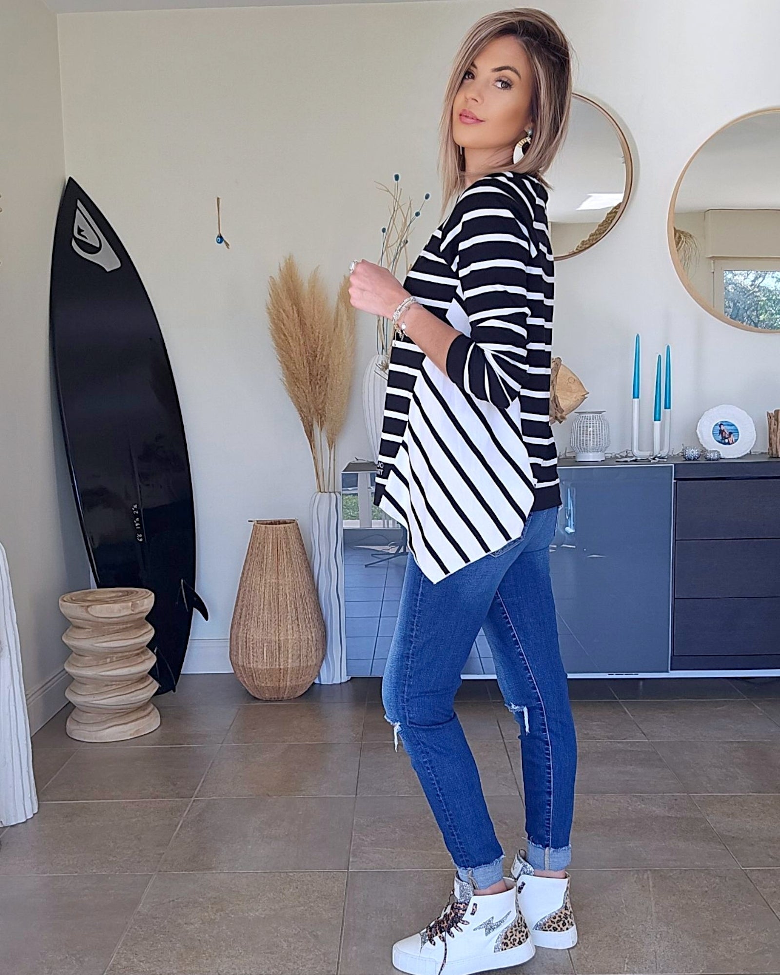 Sweat fin asymétrique