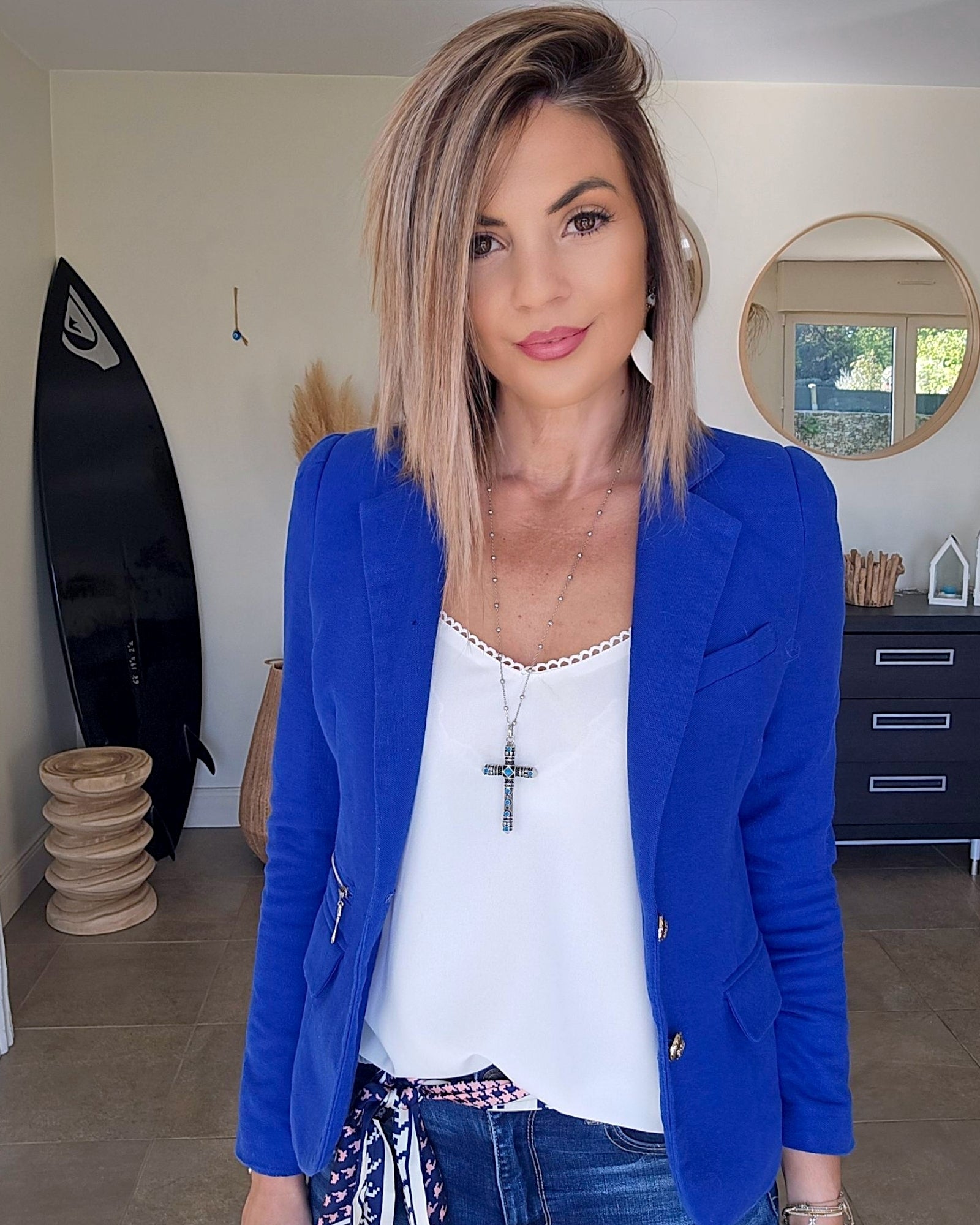 Veste bleu roi
