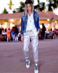 Veste delavé en denim