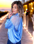 🔥Chemise glamour blue