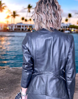Veste cuir + T-shirt