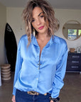 🔥Chemise glamour blue