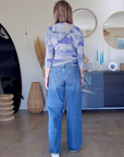 Cardigan camouflage blue