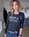 Veste cuir + T-shirt
