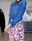 Chemise denim écussons