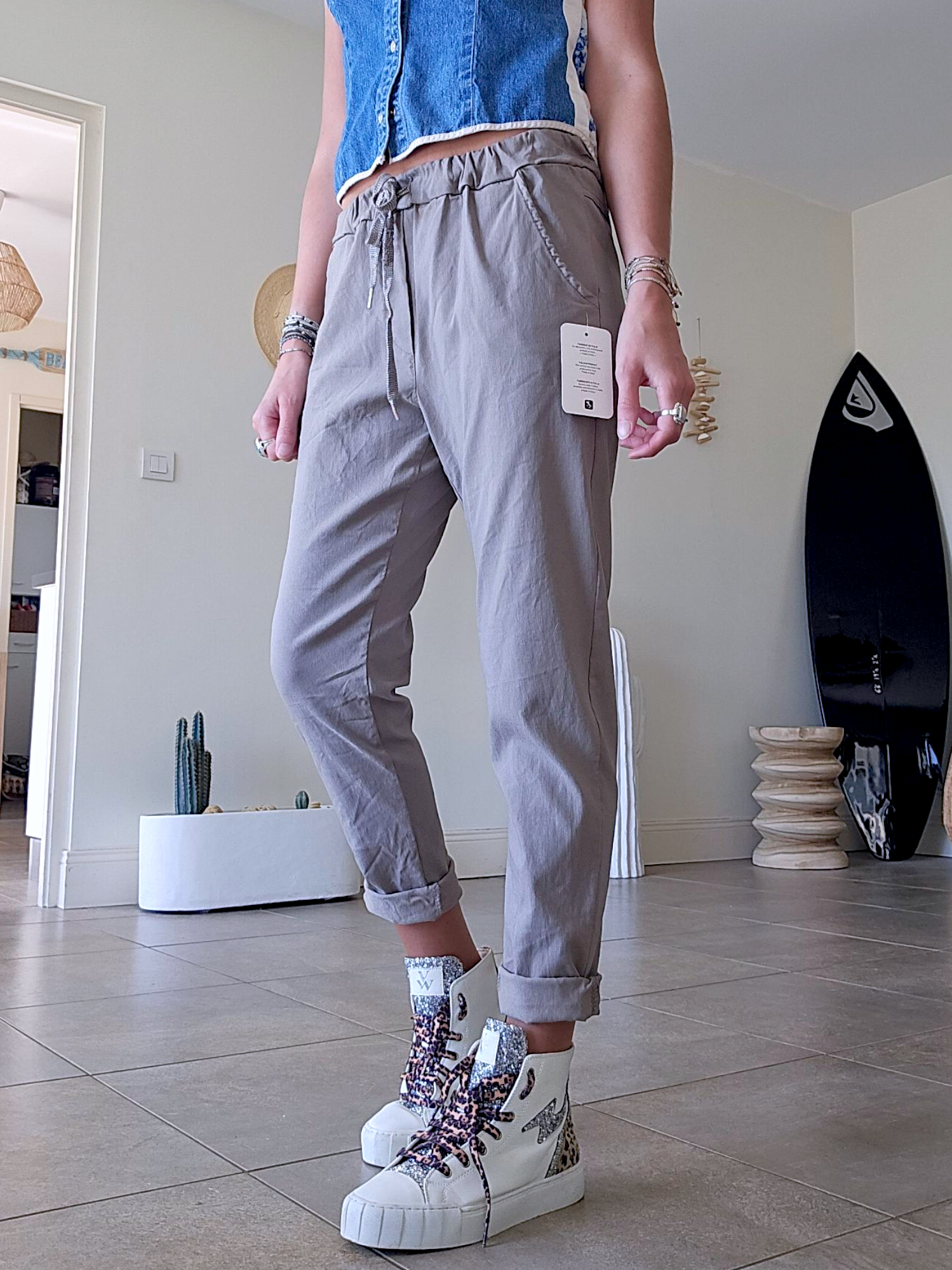 Pantalon jogg taupe