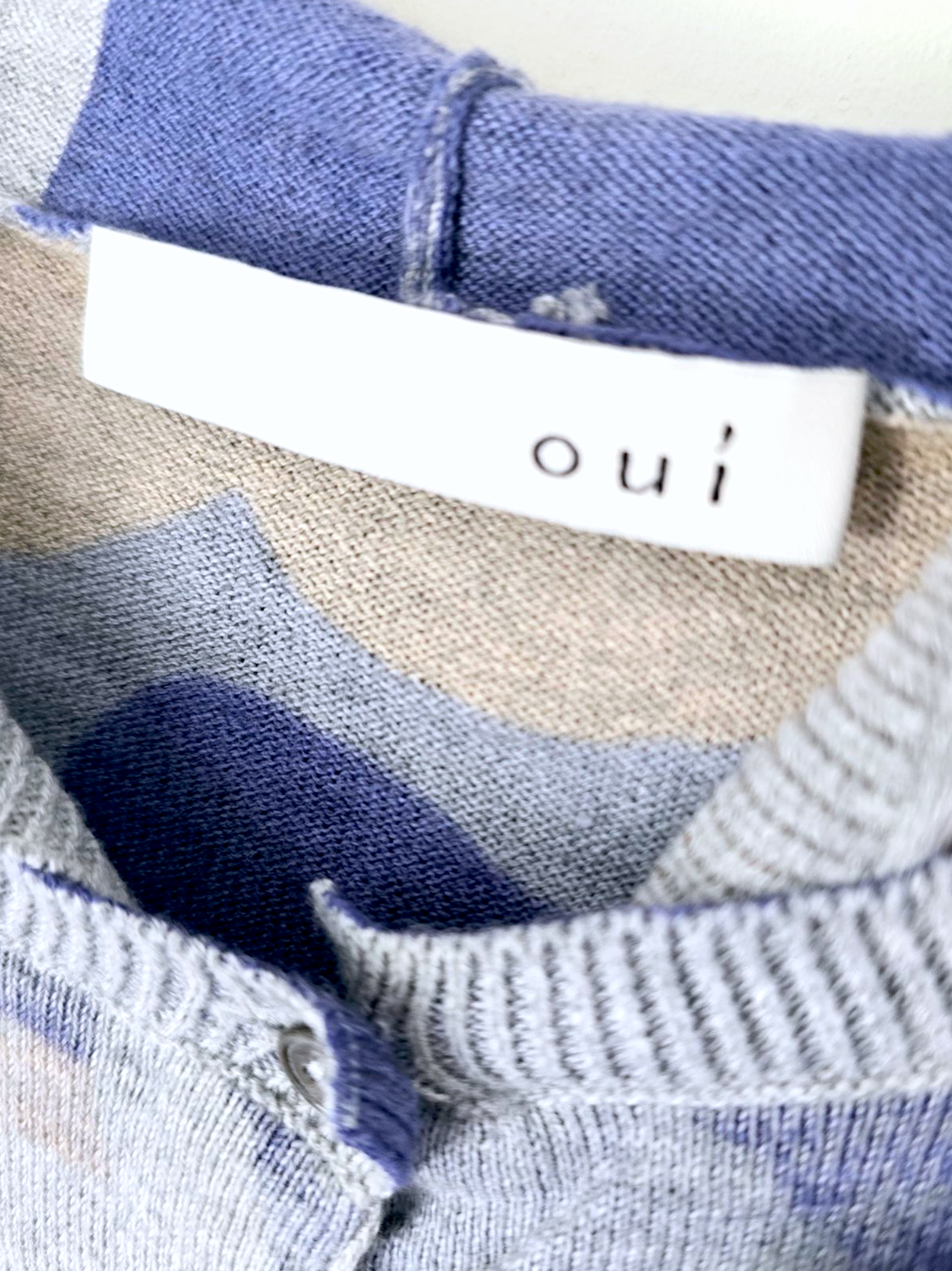 Cardigan camouflage blue