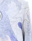 Cardigan camouflage blue