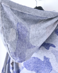Cardigan camouflage blue