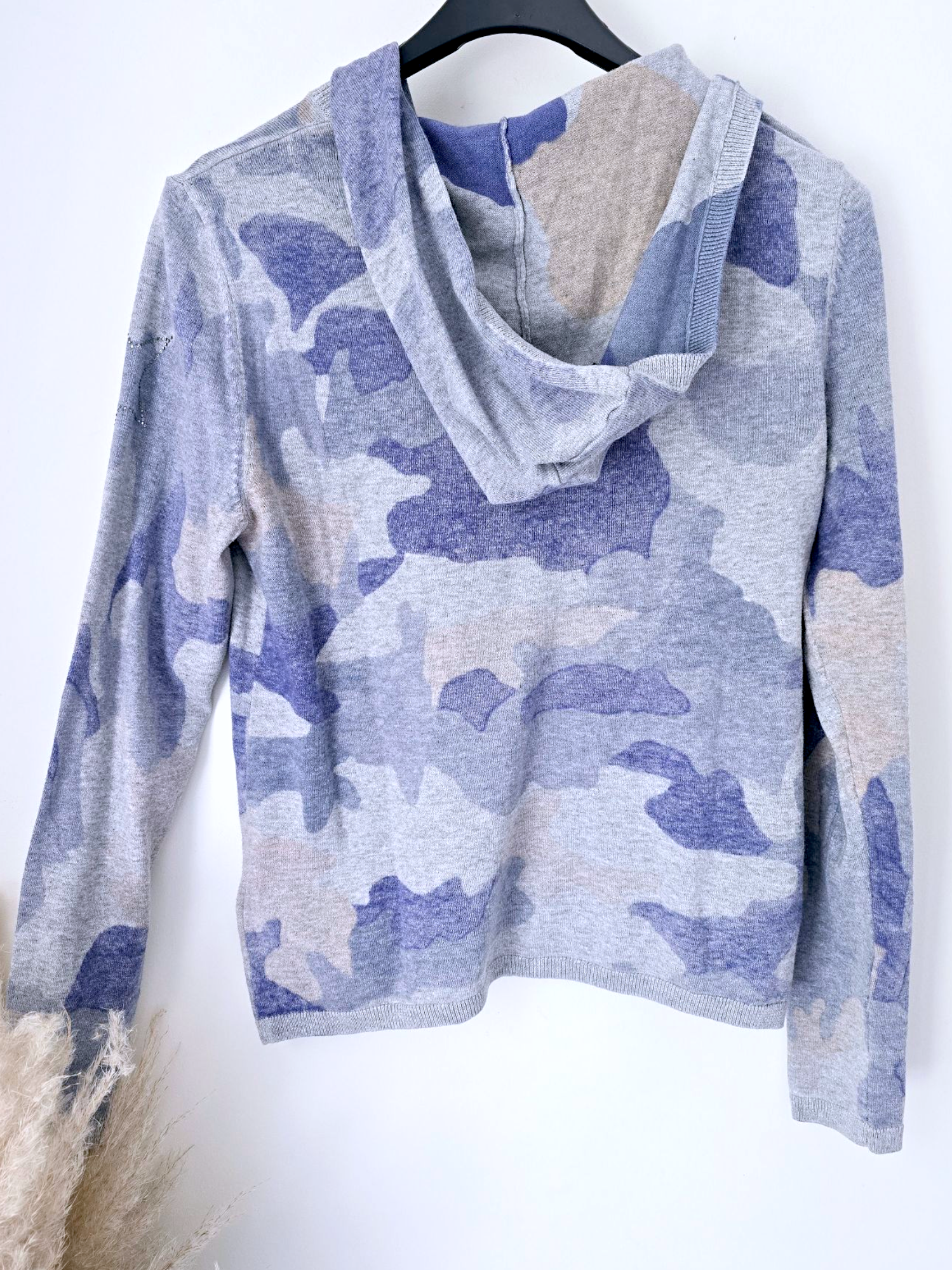 Cardigan camouflage blue
