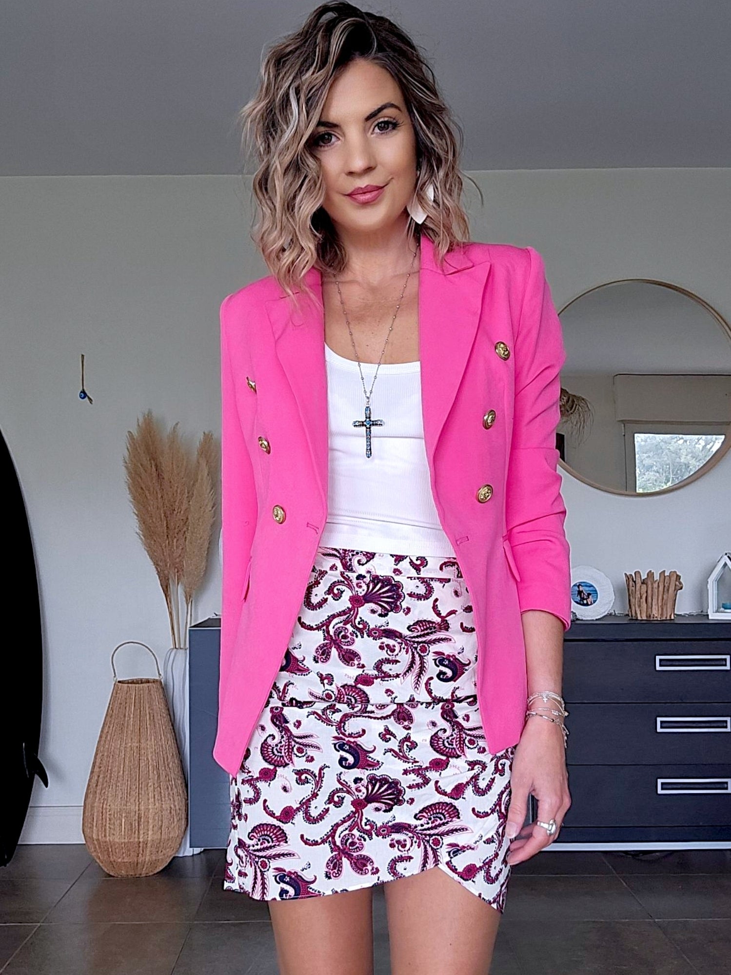 Veste Bina rose fluo