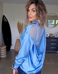 🔥Chemise glamour blue