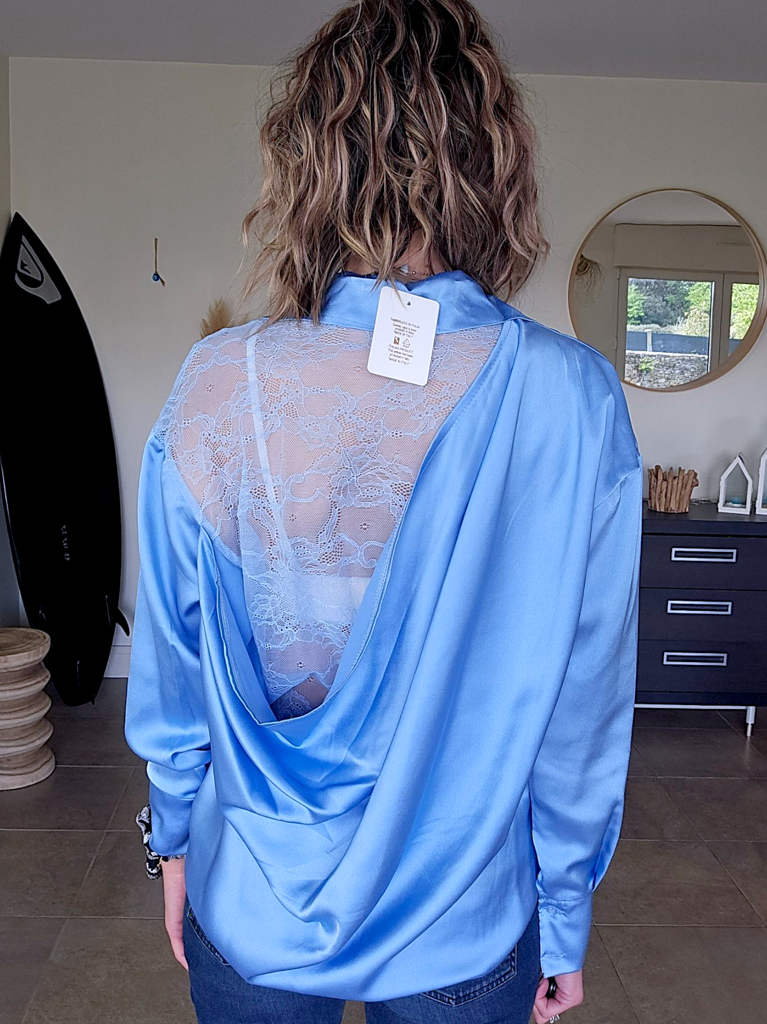 🔥Chemise glamour blue