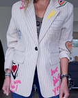 Veste écrue Funky à tags