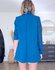 Veste boy bleu à tags