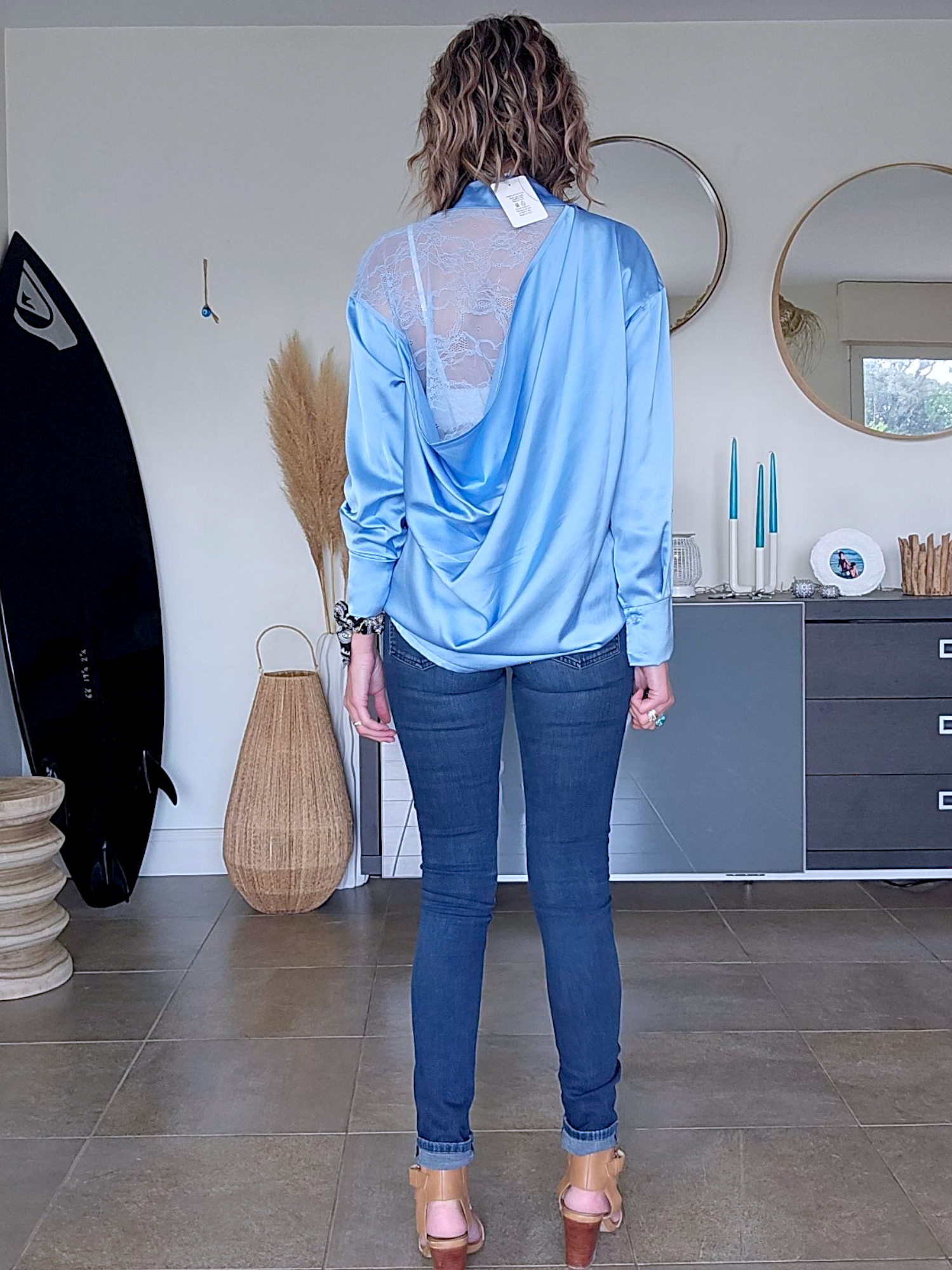 🔥Chemise glamour blue