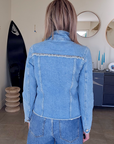 Veste denim cloutés