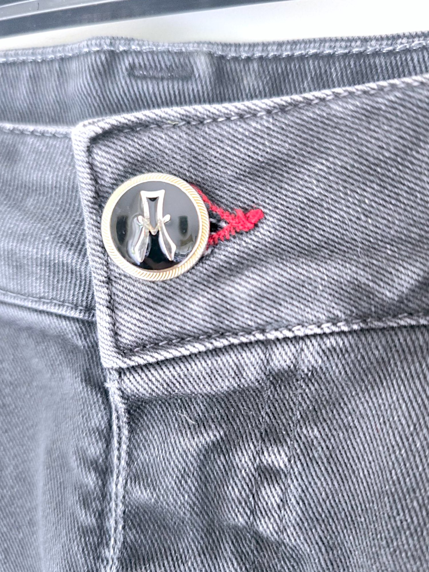 Short denim noir gris
