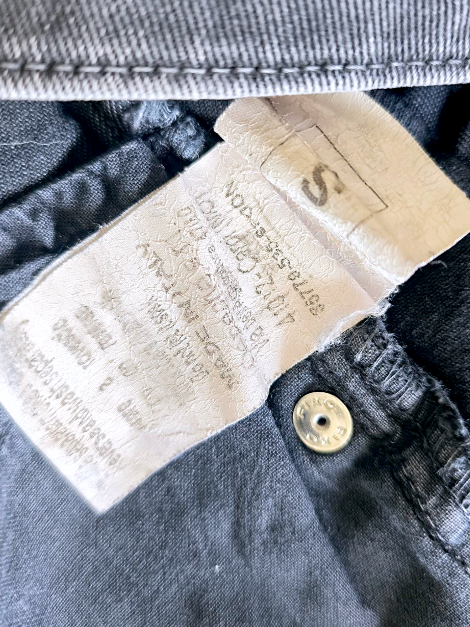 Short denim noir gris