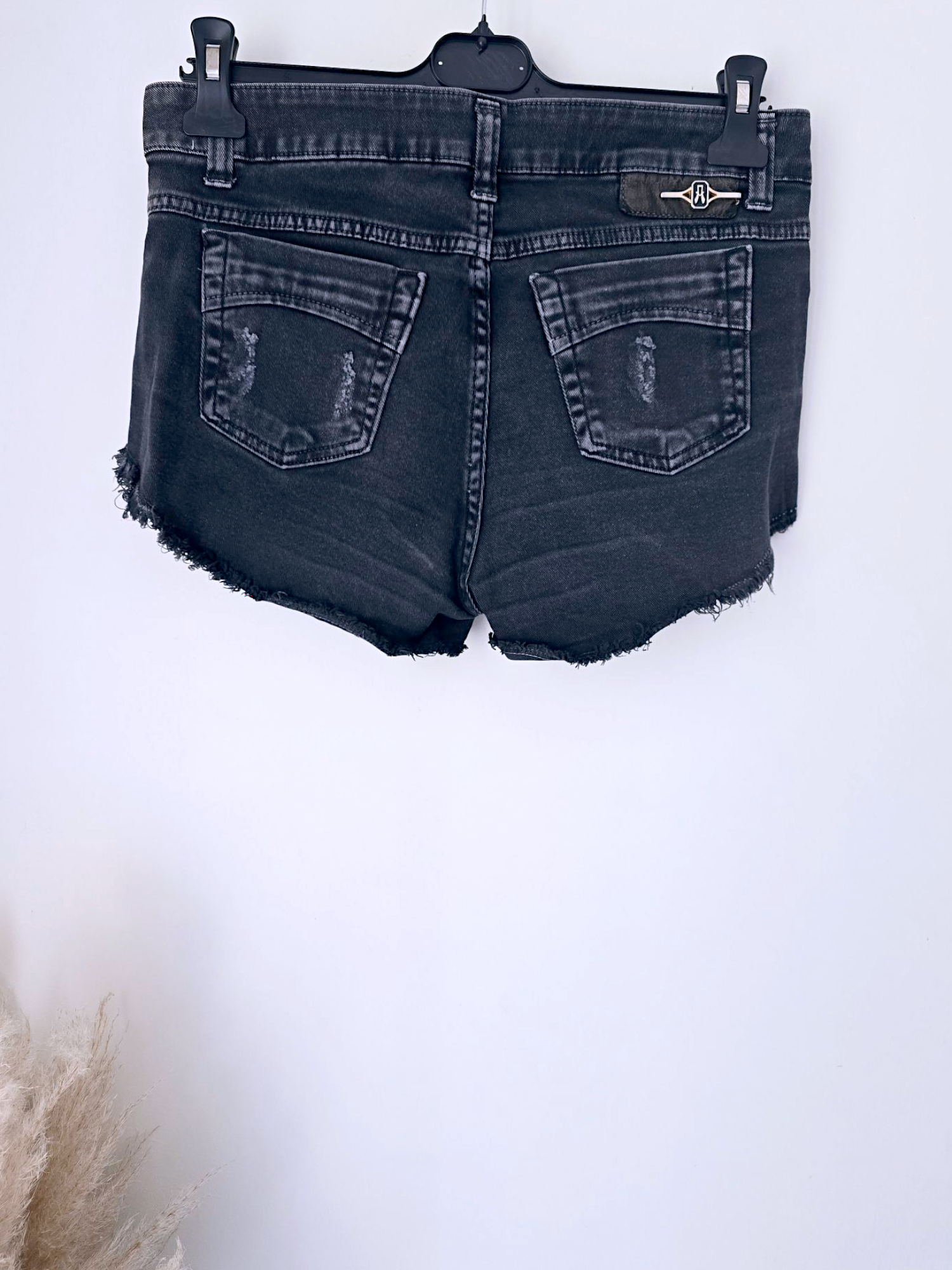 Short denim noir gris