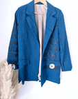Veste boy bleu à tags