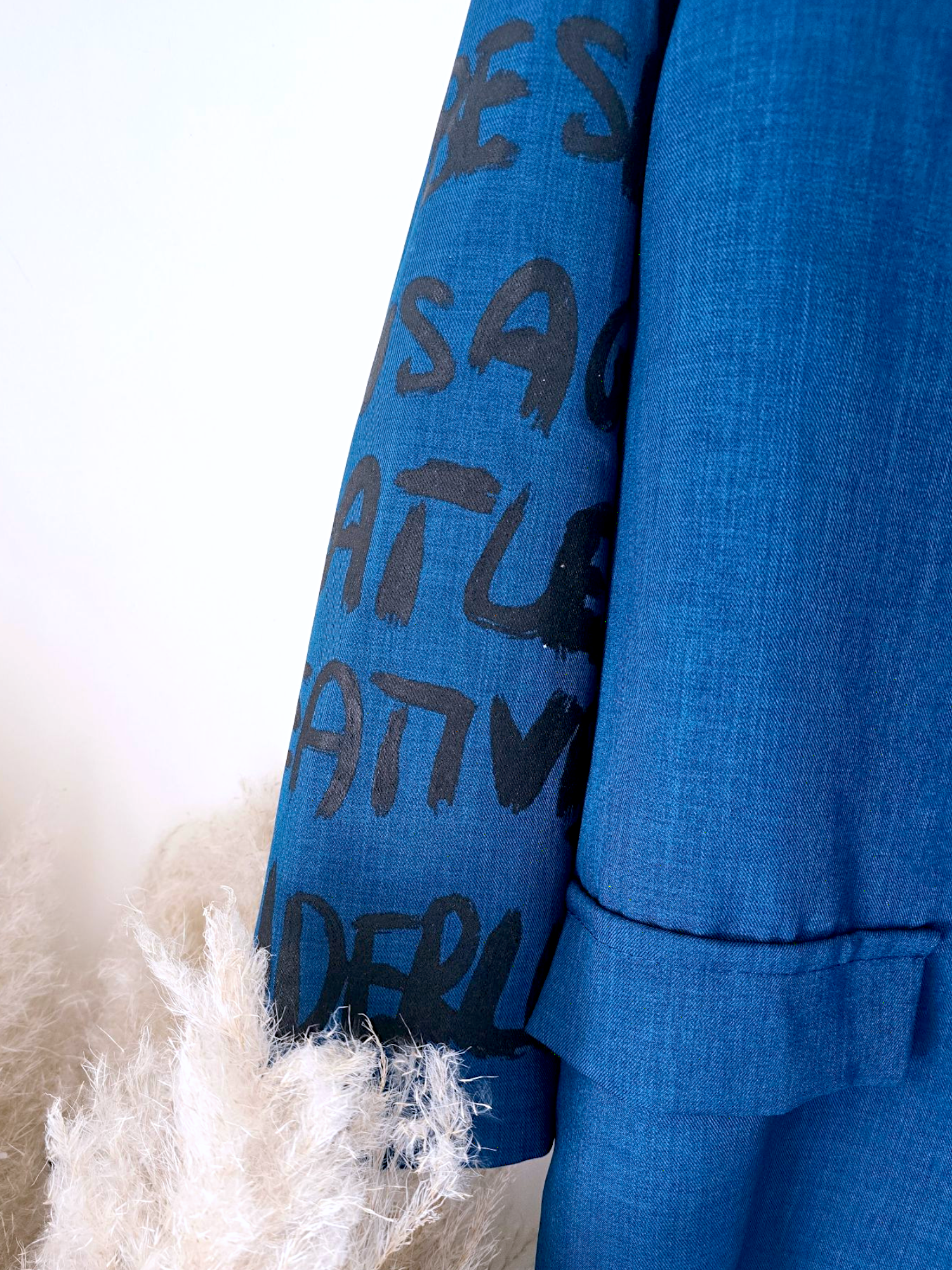 Veste boy bleu à tags