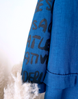 Veste boy bleu à tags