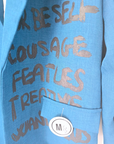 Veste boy bleu à tags
