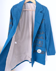Veste boy bleu à tags