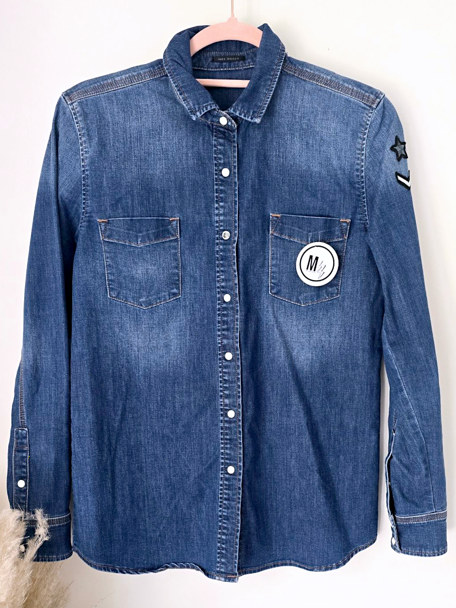 Chemise denim écussons