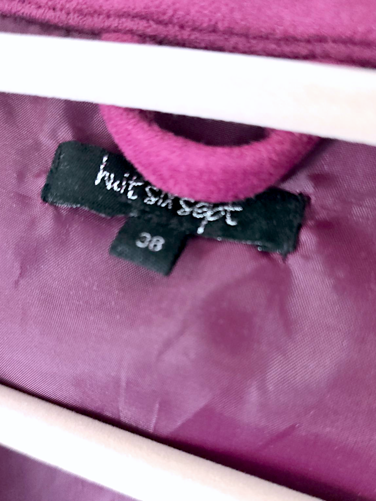 Veste suédine framboise