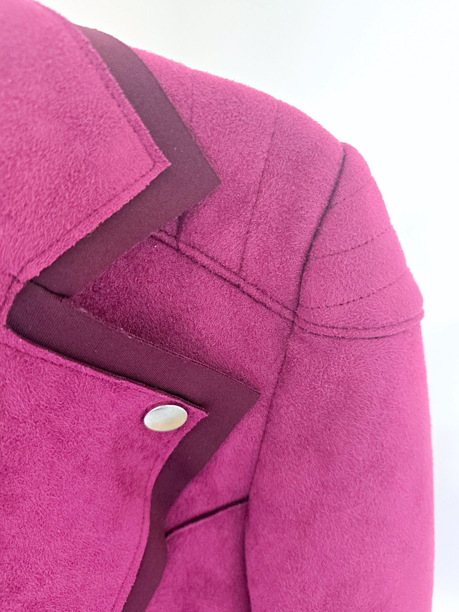 Veste suédine framboise
