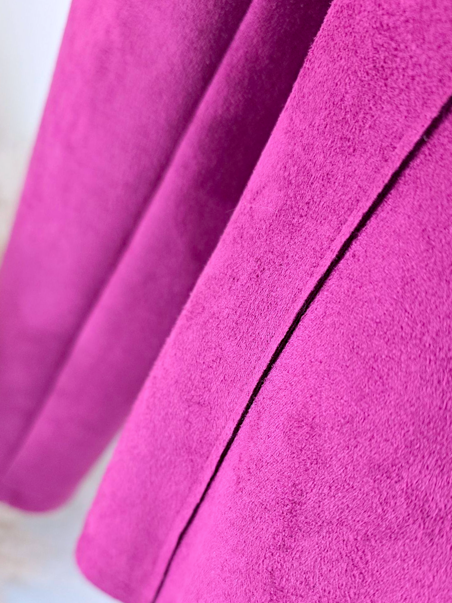 Veste suédine framboise