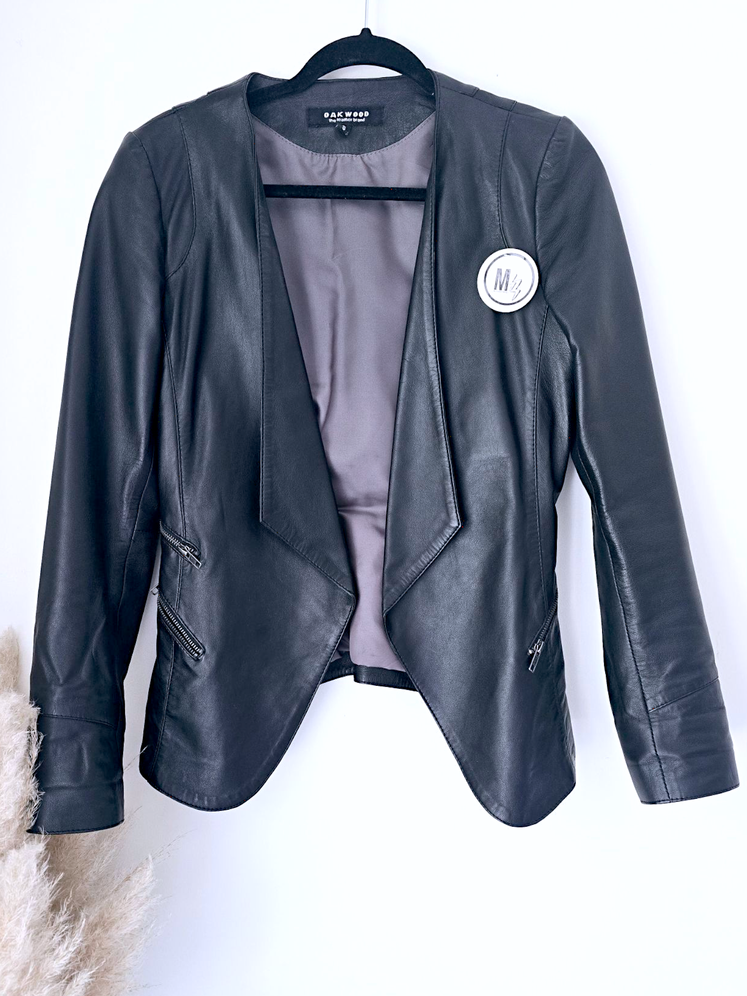 Veste cuir + T-shirt
