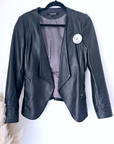 Veste cuir + T-shirt