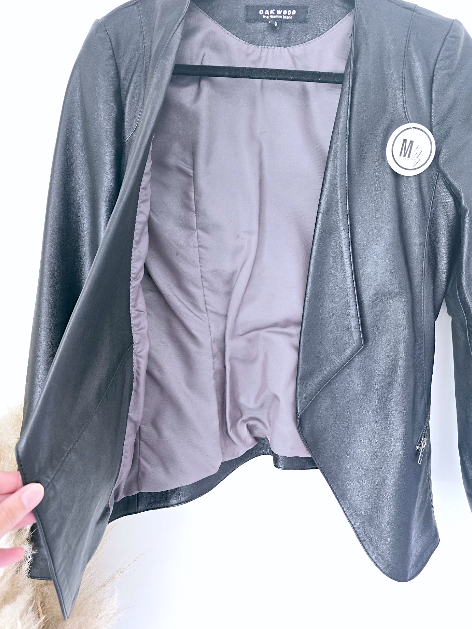 Veste cuir + T-shirt