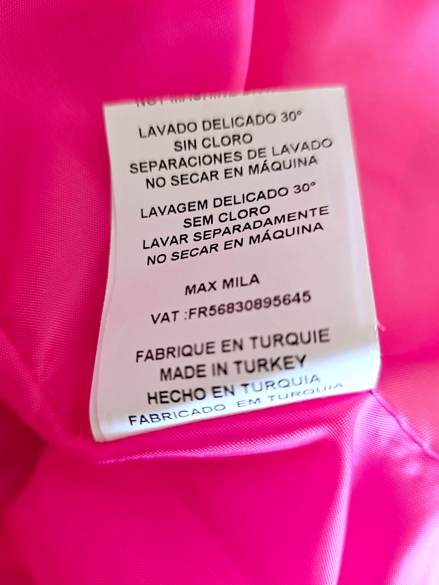 Veste fuchsia fluo