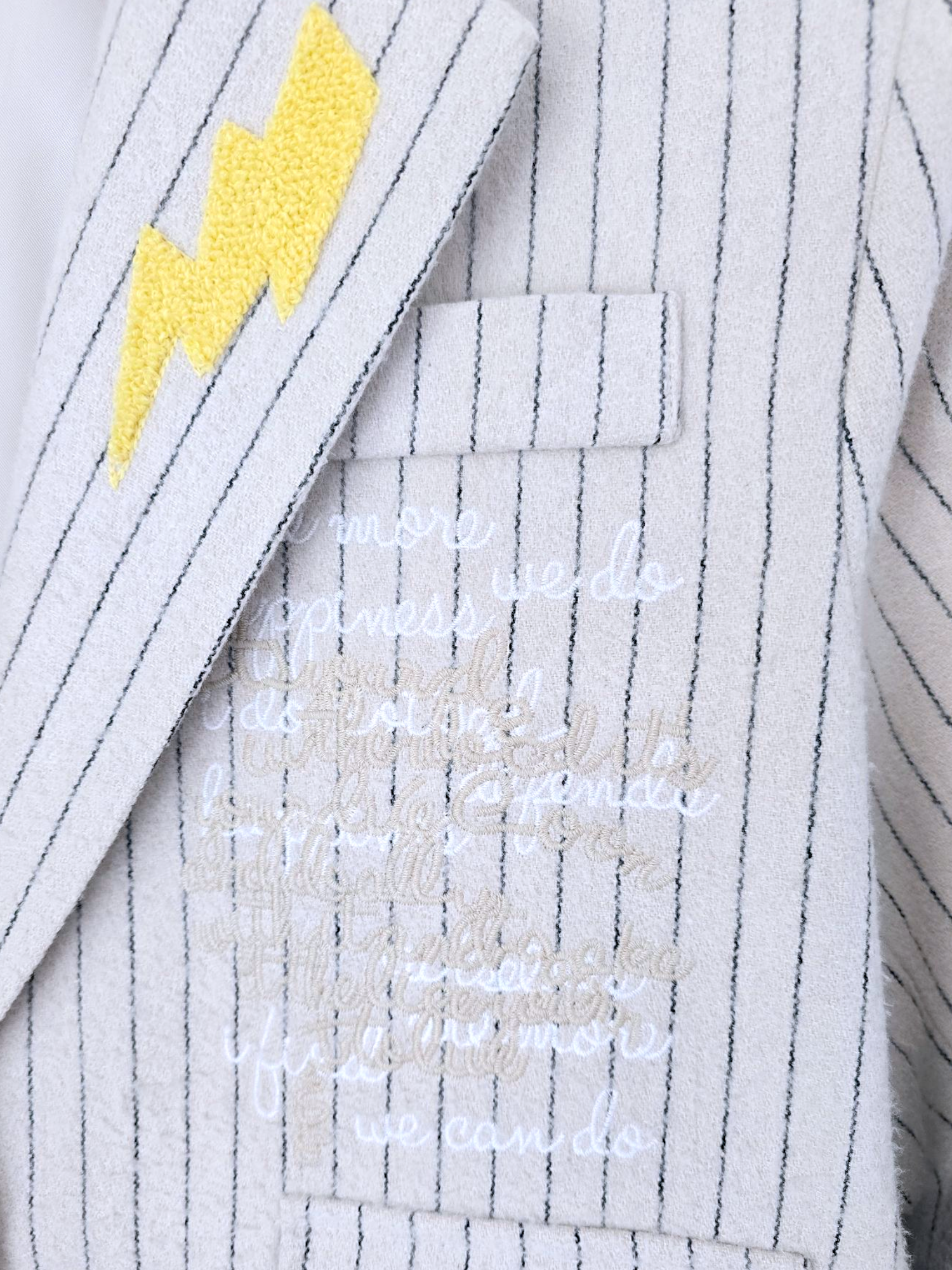 Veste écrue Funky à tags