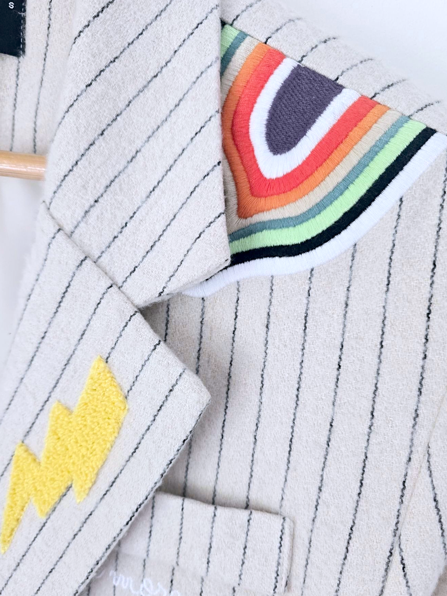 Veste écrue Funky à tags