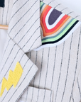 Veste écrue Funky à tags