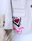 Veste écrue Funky à tags