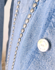 Veste denim cloutés