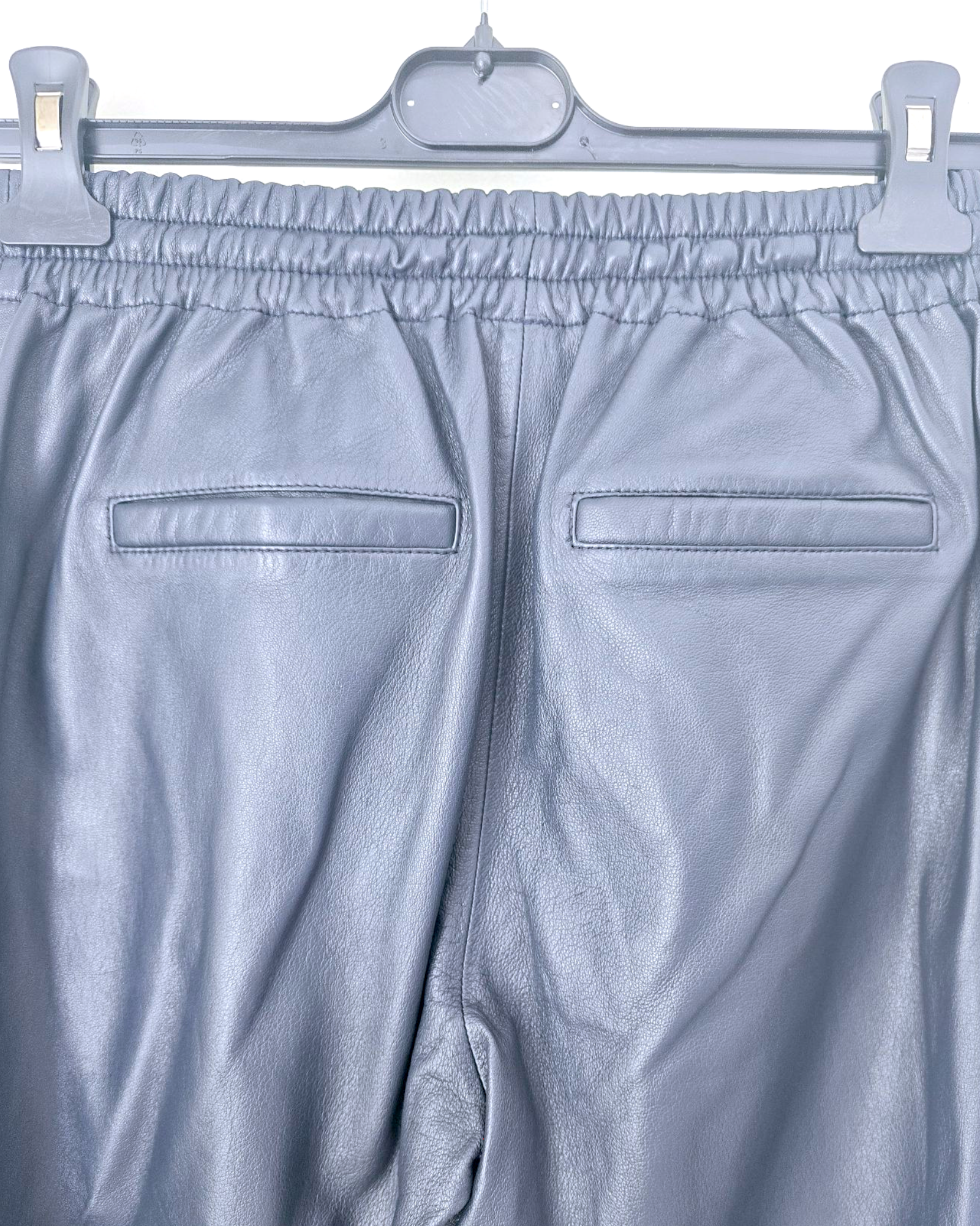 Pantalon jogg marin cuir