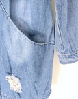 Veste denim à tags