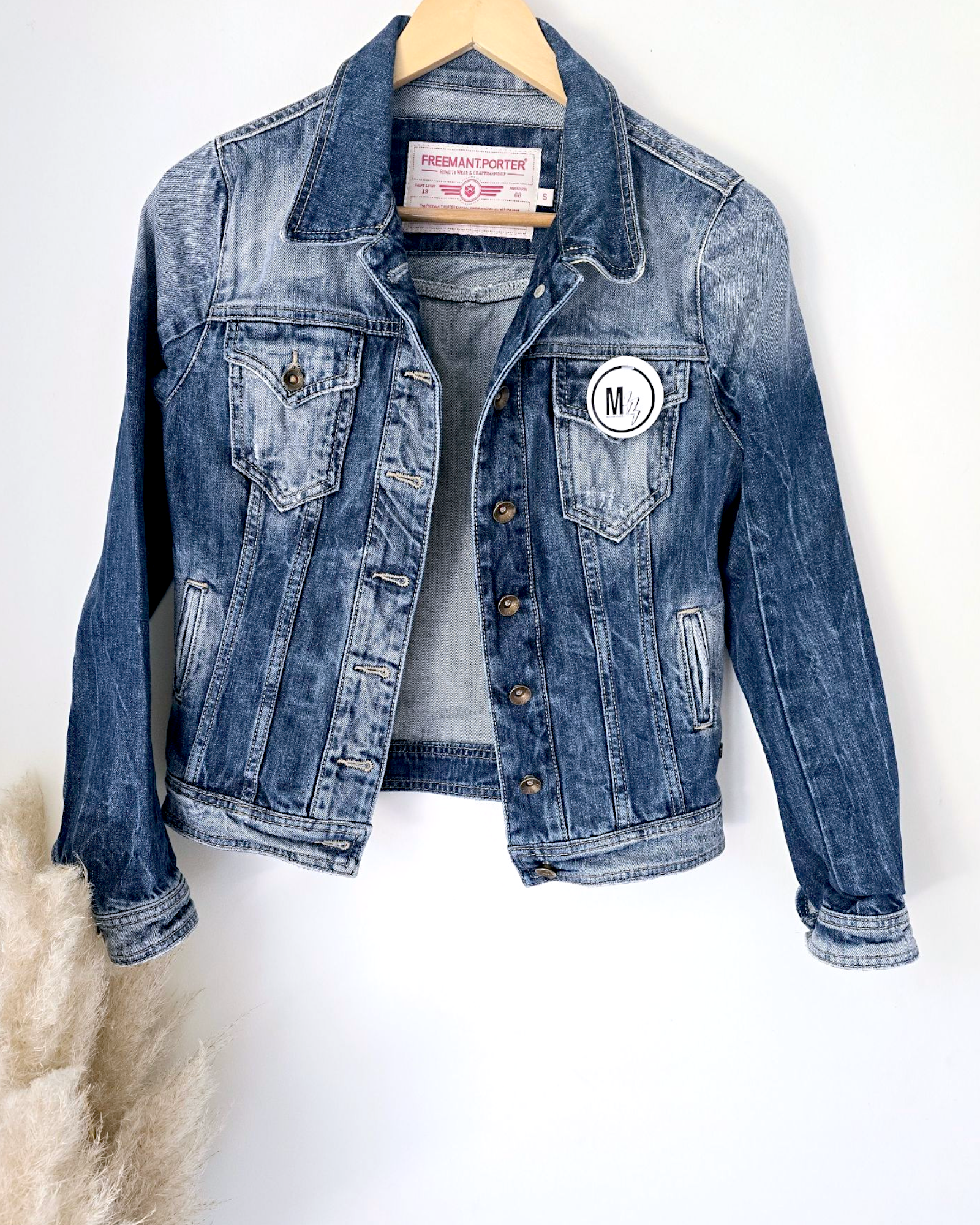 Veste delavé en denim