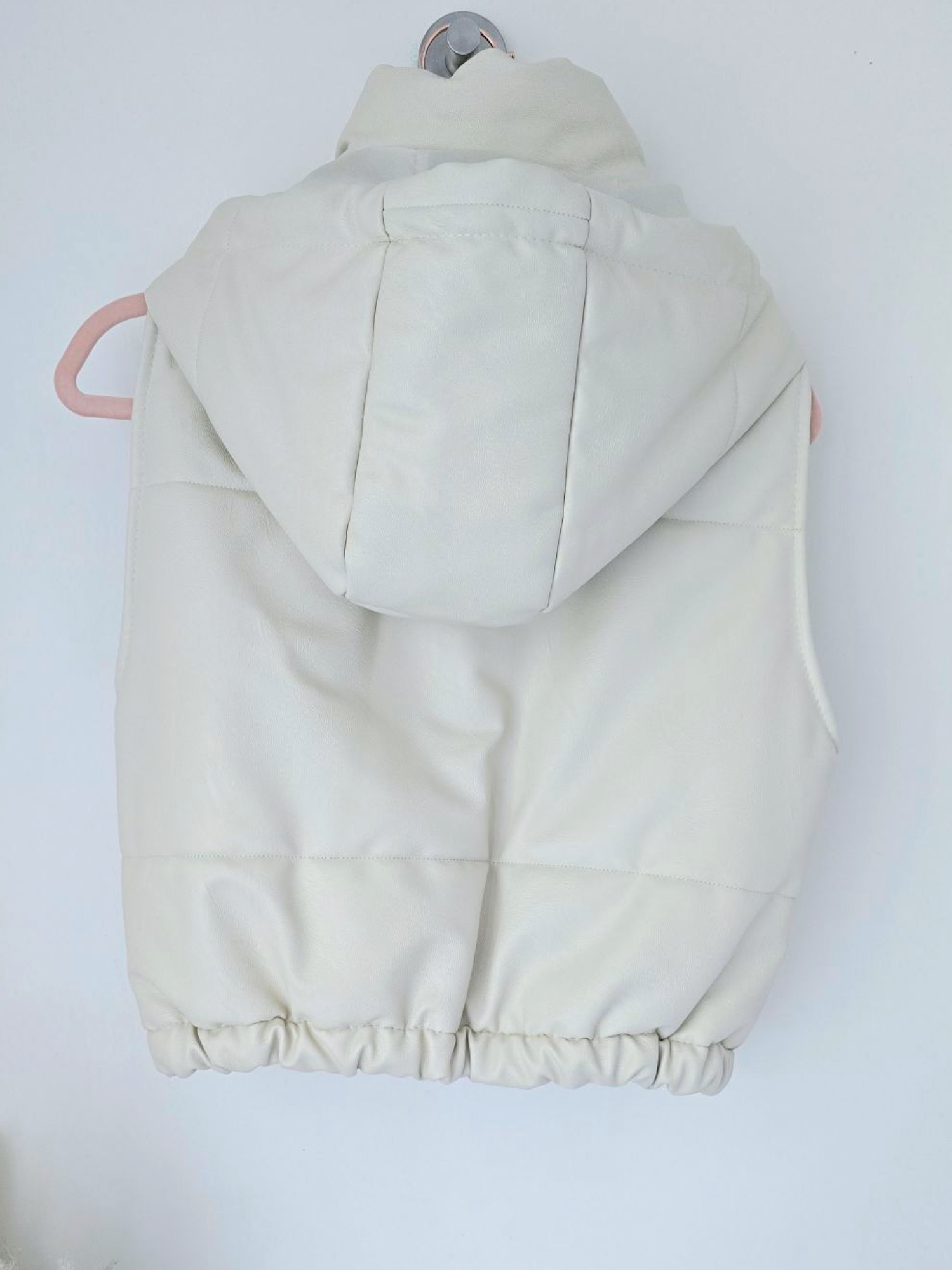 Doudoune simili beige