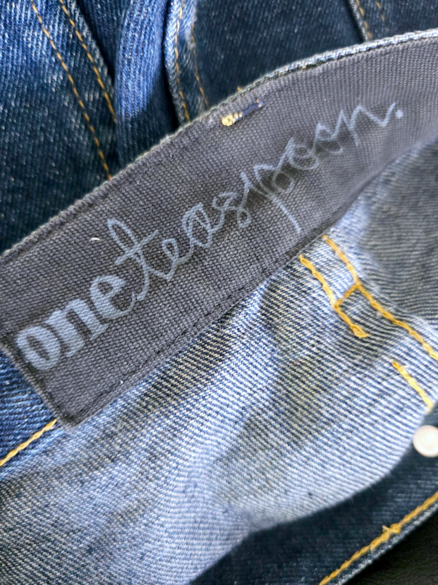 Short denim bleu